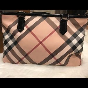 Burberry Nova Check Tote Shoulder Bag